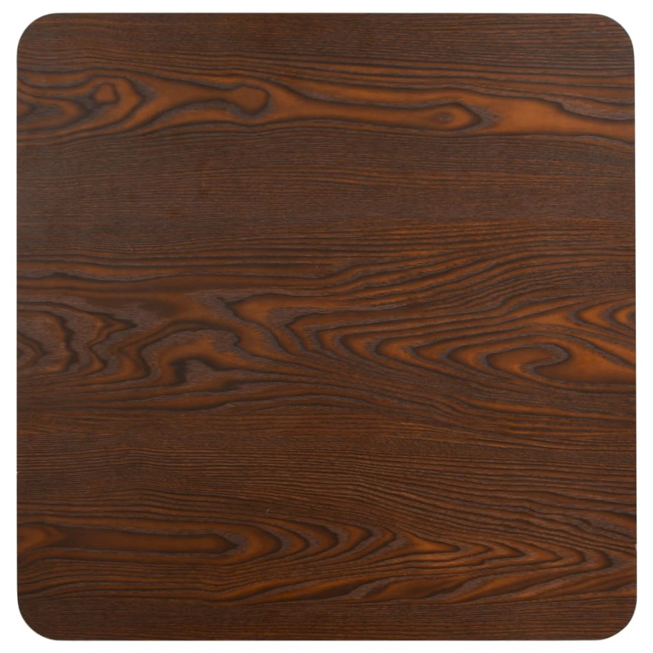 Mesa de bistró MDF marrón oscuro 50x50