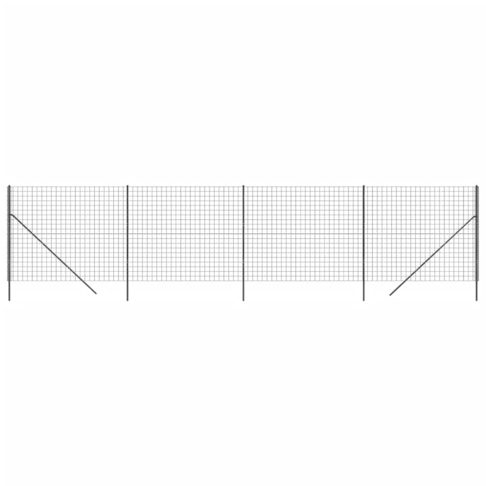 Cerca de alambre de acero galvanizado gris antracita 1,8x10