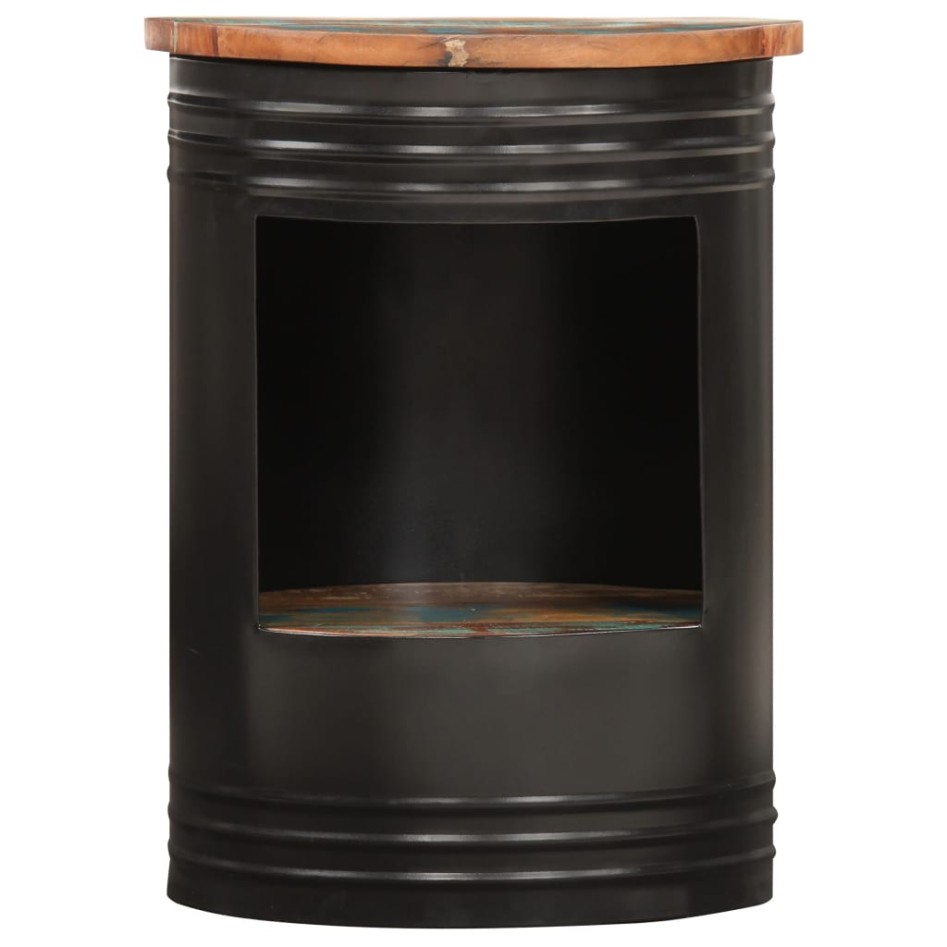 Mesa de centro de madera maciza reciclada 43x55