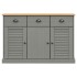 Aparador con cajones VIGO madera maciza pino gris 113x40x75
