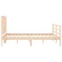 Estructura de cama con cabecero madera maciza 140x190