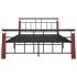 Estructura de cama metal y madera maciza de roble 140x200