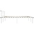 Estructura de cama de metal blanco 200x200