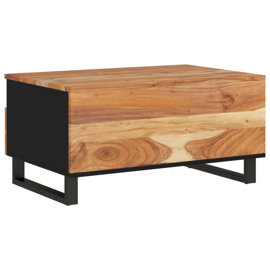 Mesa de centro madera maciza acacia y contrachapada 80x54x40