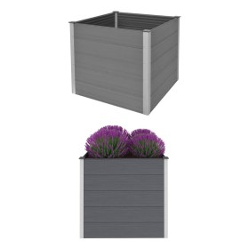 Arriate de WPC gris 100x100x91