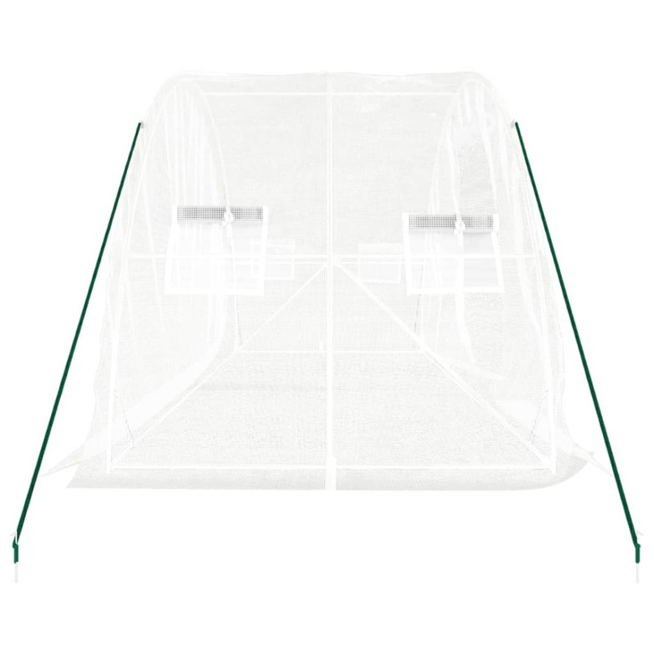 Invernadero con estructura de acero blanco 10 m² 5x2x2,3