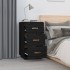 Mesitas de noche 2 uds madera maciza de pino negro 40x40x75