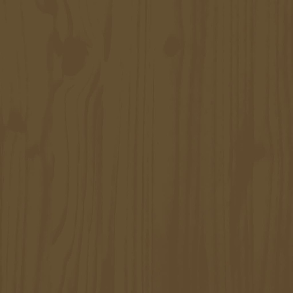 Escritorio de madera maciza de pino marrón miel 110x50x75