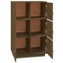 Aparador de madera maciza de pino marrón miel 67x40x108,5