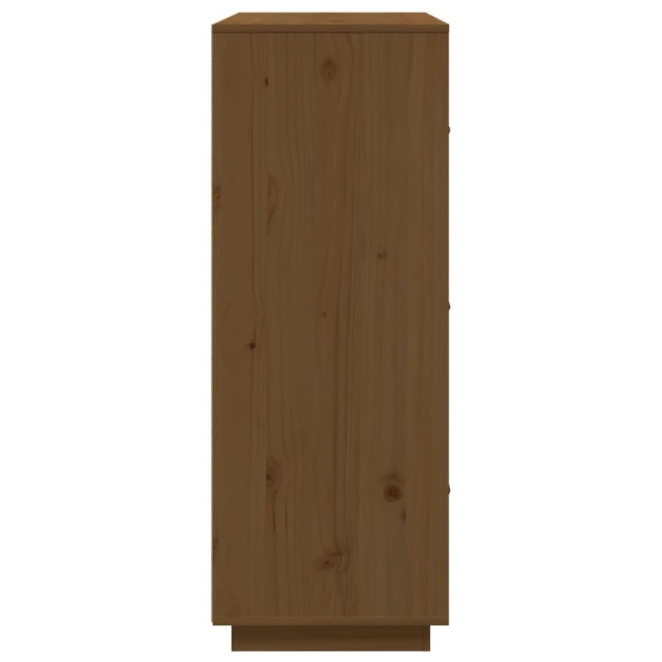 Aparador de madera maciza de pino marrón miel 67x40x108,5