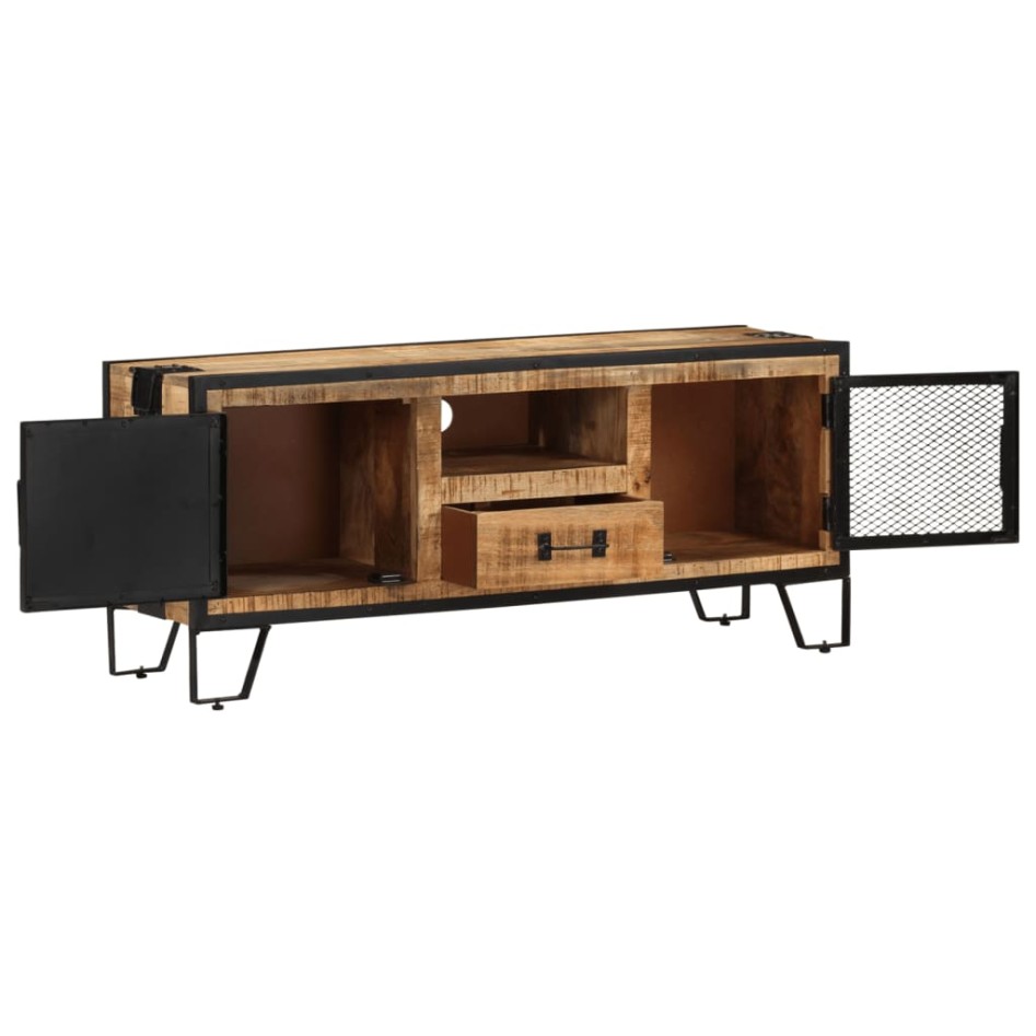 Mueble para TV de madera maciza de mango rugosa 110x31x46