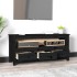 Mueble de TV de madera maciza de pino negro 114x35x52