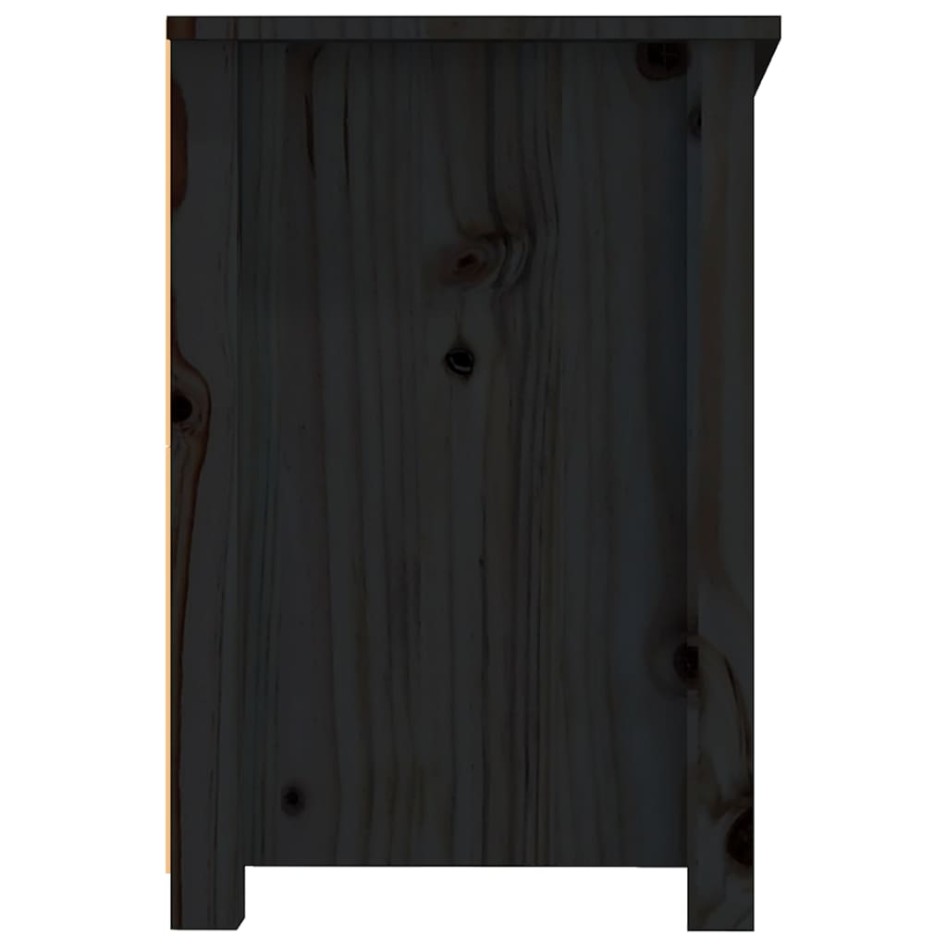 Mueble de TV de madera maciza de pino negro 114x35x52