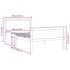 Estructura de cama madera maciza pino marrón miel 100x200