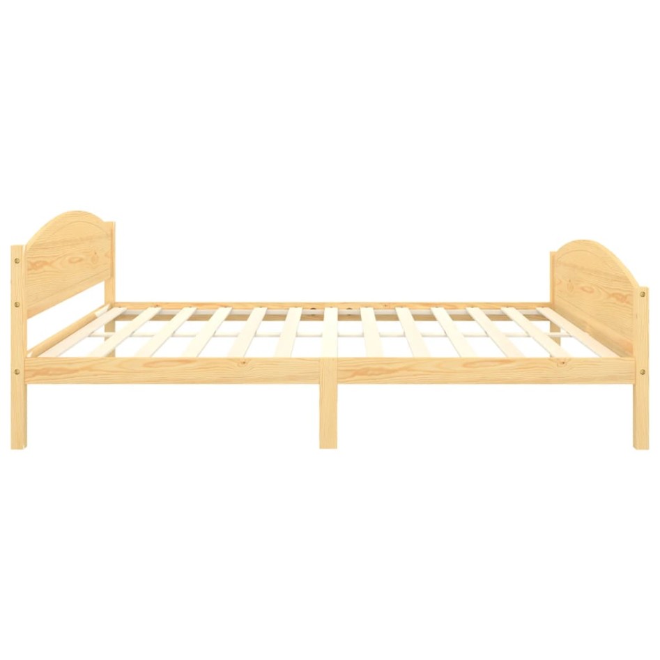 Estructura de cama de madera maciza de pino 160x200