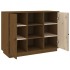 Aparador de madera maciza de pino marrón miel 100x40x75