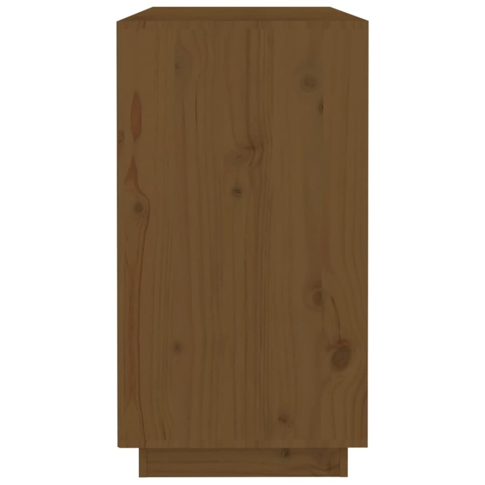 Aparador de madera maciza de pino marrón miel 100x40x75