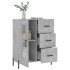 Aparador de madera de ingeniería gris hormigón 69,5x34x90