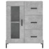 Aparador de madera de ingeniería gris hormigón 69,5x34x90