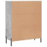 Aparador de madera de ingeniería gris hormigón 69,5x34x90