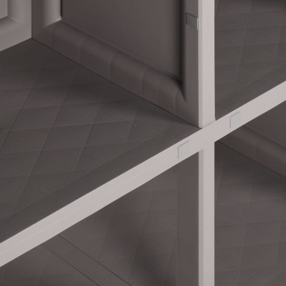 Armario de plástico diseño de madera gris 79x43x125