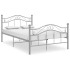 Estructura de cama de metal gris 120x200