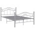 Estructura de cama de metal gris 120x200