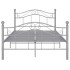 Estructura de cama de metal gris 120x200