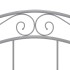 Estructura de cama de metal gris 120x200