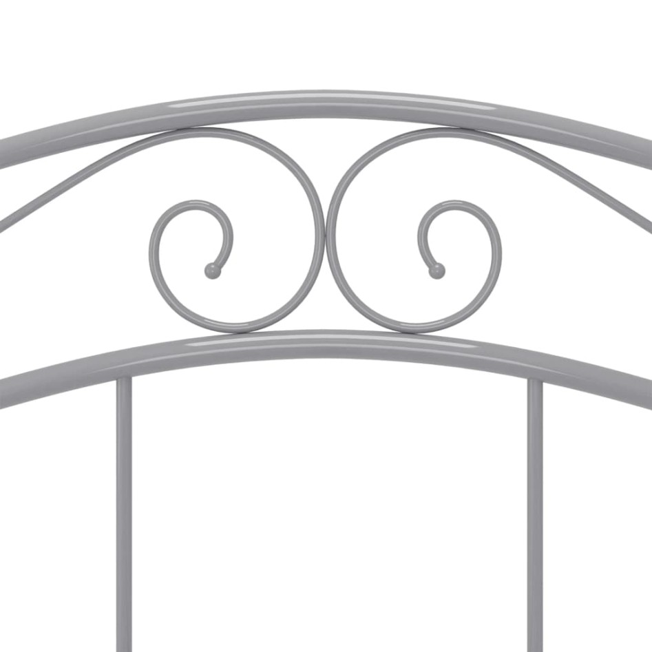 Estructura de cama de metal gris 120x200