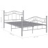 Estructura de cama de metal gris 120x200