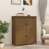 Aparador de madera maciza de pino marrón miel 83x41,5x100
