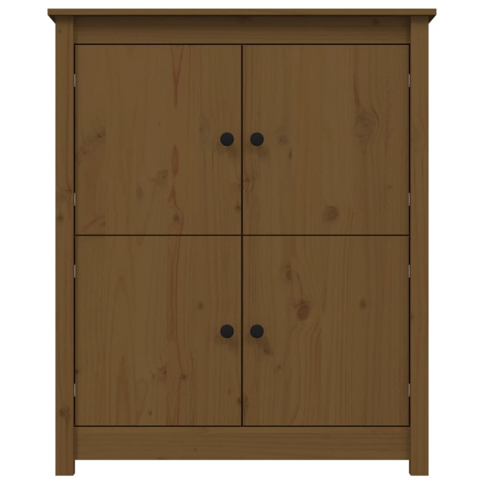 Aparador de madera maciza de pino marrón miel 83x41,5x100