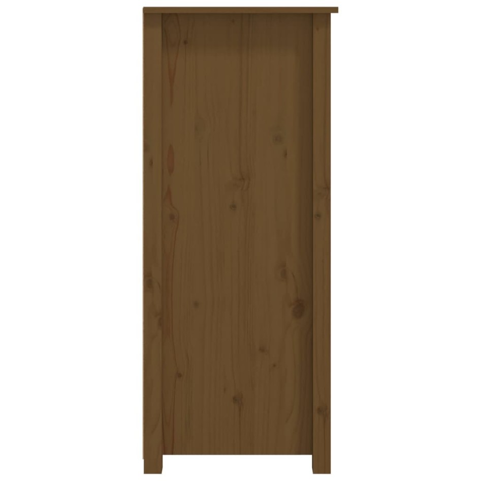 Aparador de madera maciza de pino marrón miel 83x41,5x100