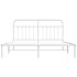 Estructura de cama de metal con cabecero blanco 180x200