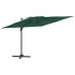 Sombrilla colgante de doble techo verde 400x300