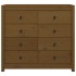 Armario auxiliar madera maciza de pino marrón miel 100x40x90