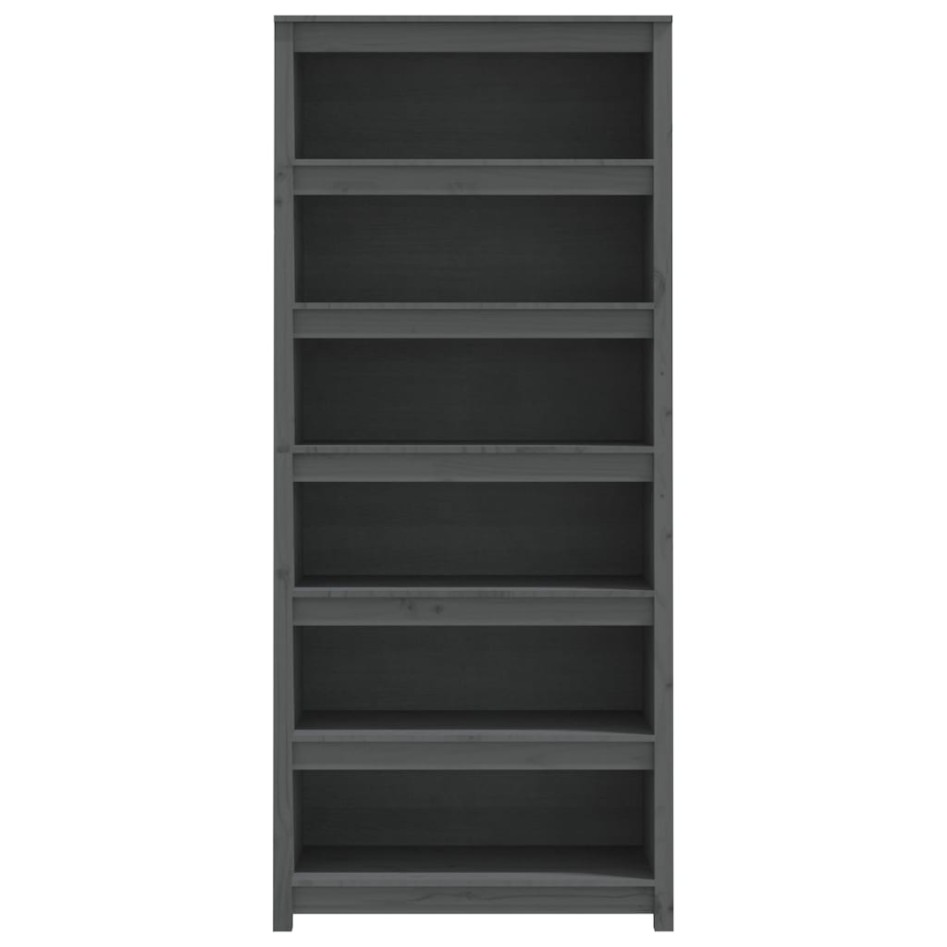 Estantería madera maciza de pino gris 80x35x183