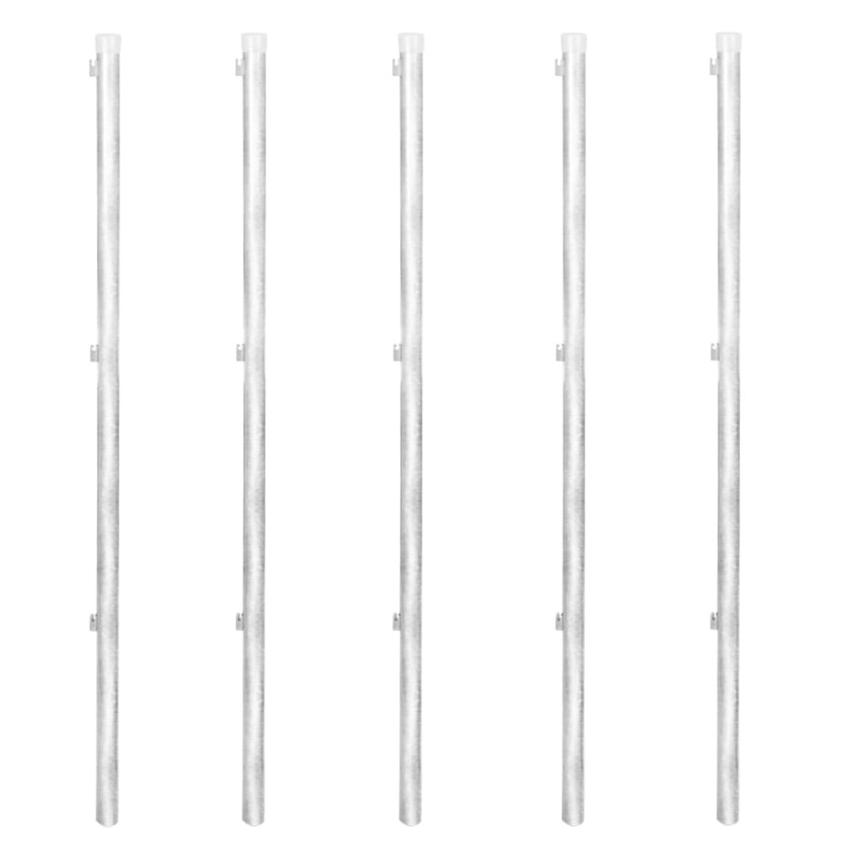 Valla metálica con estacas postes acero galvanizado 15x1,25