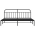 Estructura de cama con cabecero metal negro 200x200