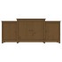Aparador de madera maciza de pino marrón miel 164x37x68