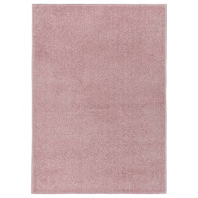 Alfombra de pelo corto rosa 240x340