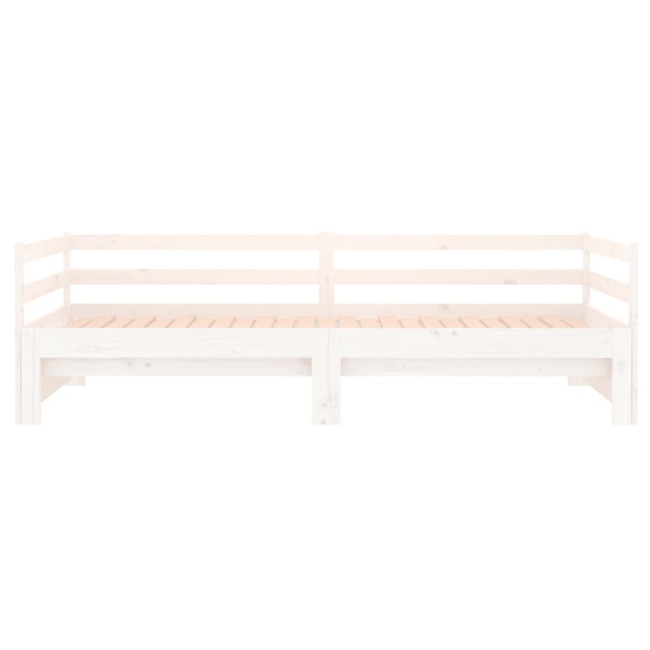 Sofá cama extraíble madera maciza de pino blanco 2x(90x190)