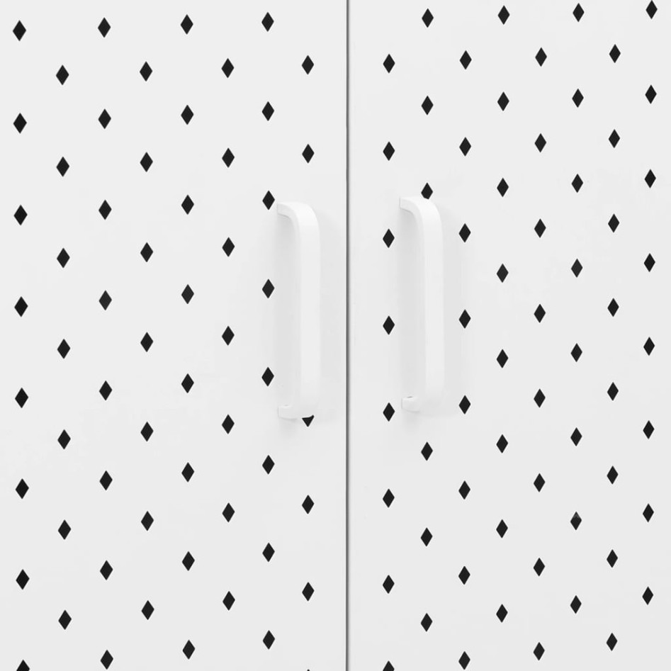 Aparador de acero blanco 80x35x100