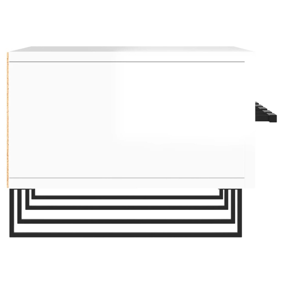 Mueble de TV madera de ingeniería blanco brillo 150x36x30