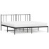 Estructura de cama con cabecero metal negro 200x200