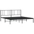 Estructura de cama con cabecero metal negro 200x200