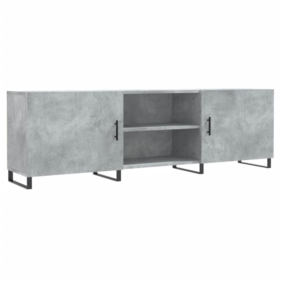 Mueble de TV madera de ingeniería gris hormigón 150x30x50