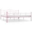 Estructura de cama de metal rosa 180x200 cm