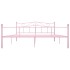 Estructura de cama de metal rosa 180x200